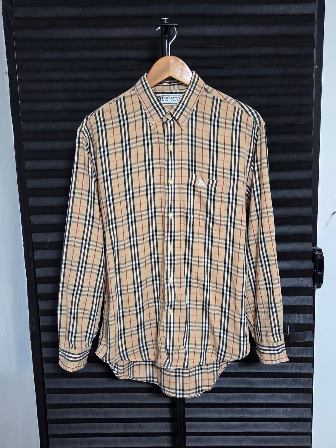 (정품) [버버리] 90s 빈티지 노바체크 코튼 셔츠 | 00150 상품이미지1