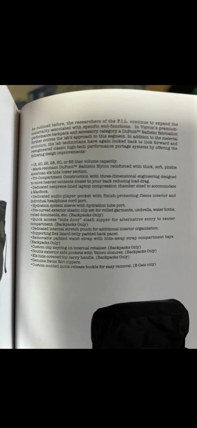 VISVIM 올드비즈빔 블랙 블루포인트지퍼 발리스틱백팩 20L 상품이미지10