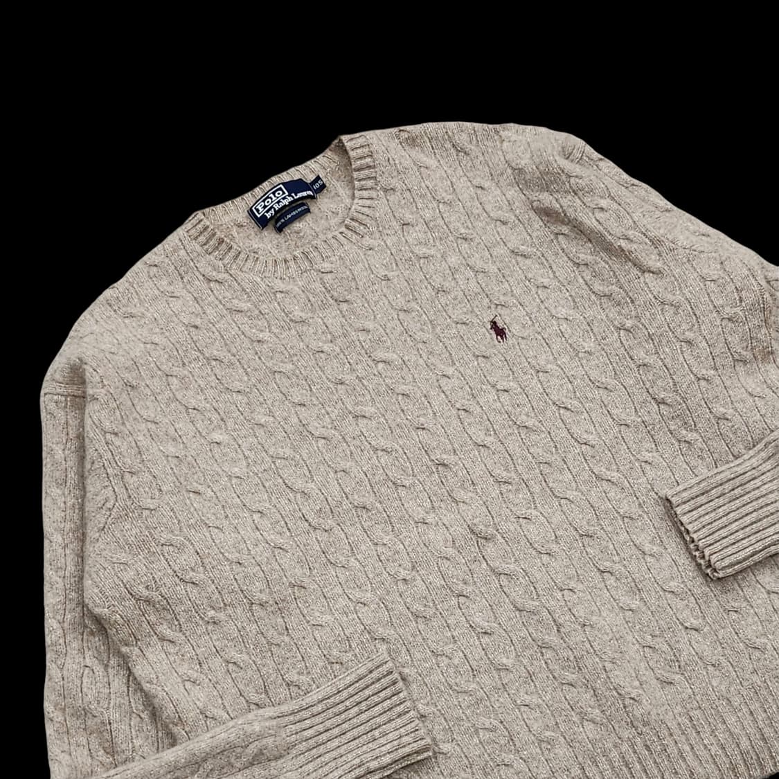 폴로랄프로렌 빈티지 램스울 베이지 니트 상품이미지2