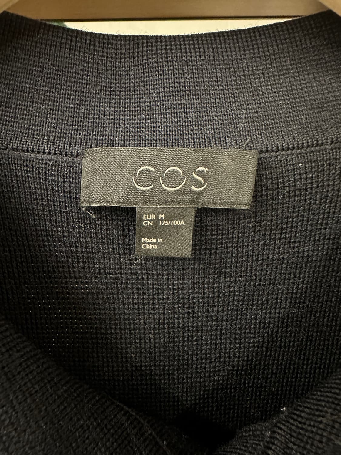 COS) 코스 네이비 무지 카라 니트 M 상품이미지5