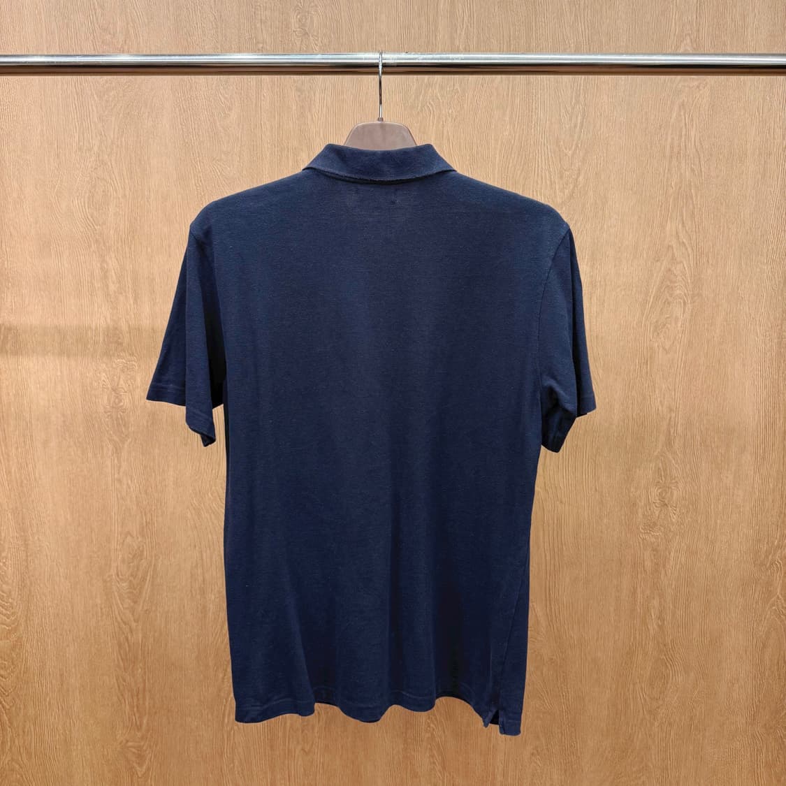 버버리 카라 반팔 카라티셔츠 체크 포켓 로고 자수 디테일 블랙 상품이미지3