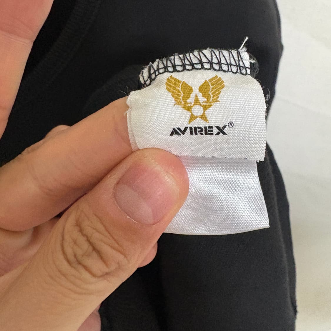 아비렉스 US ARMY 프린트 골지 립 반팔티셔츠 / 블랙, L 상품이미지10