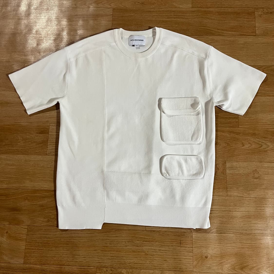 [100] 솔리드옴므 포켓 반팔니트 상품이미지1