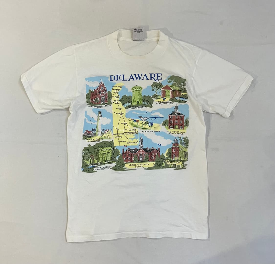 90s USA 싱글스티치 델라웨어 티셔츠 상품이미지1