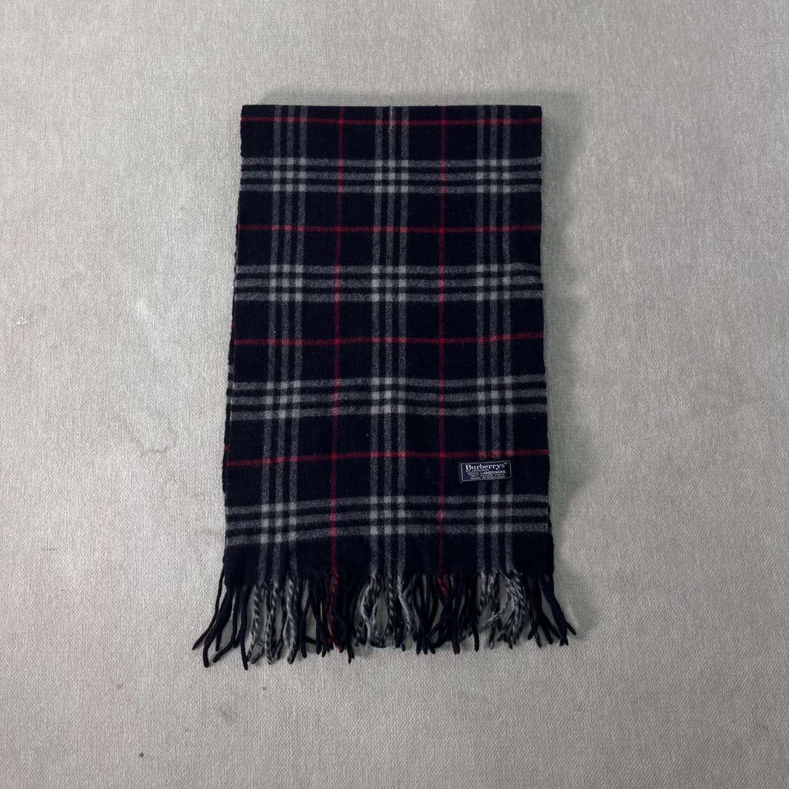 버버리 노바체크 램스울 네이비 머플러 상품이미지2