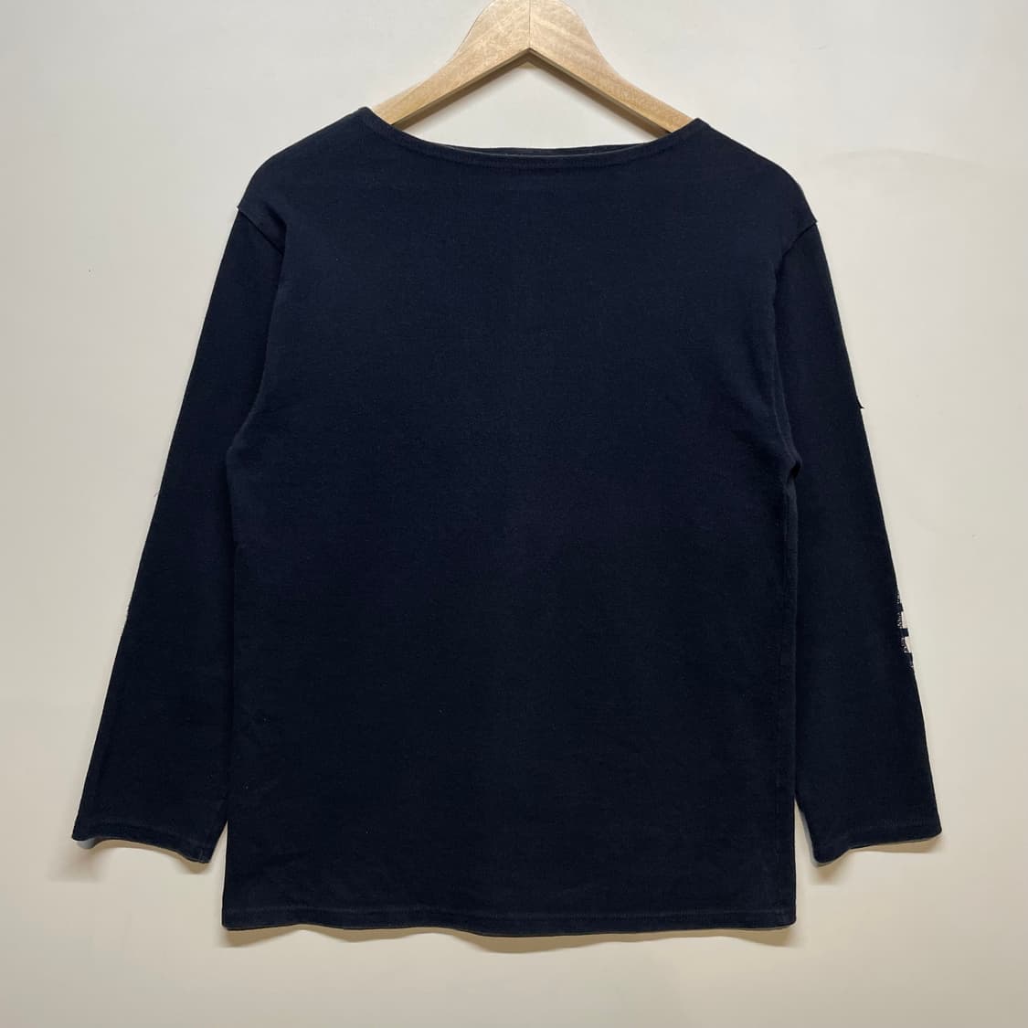 세인트제임스 네이비 스트라이프 엘보우 패치 티셔츠 상품이미지2