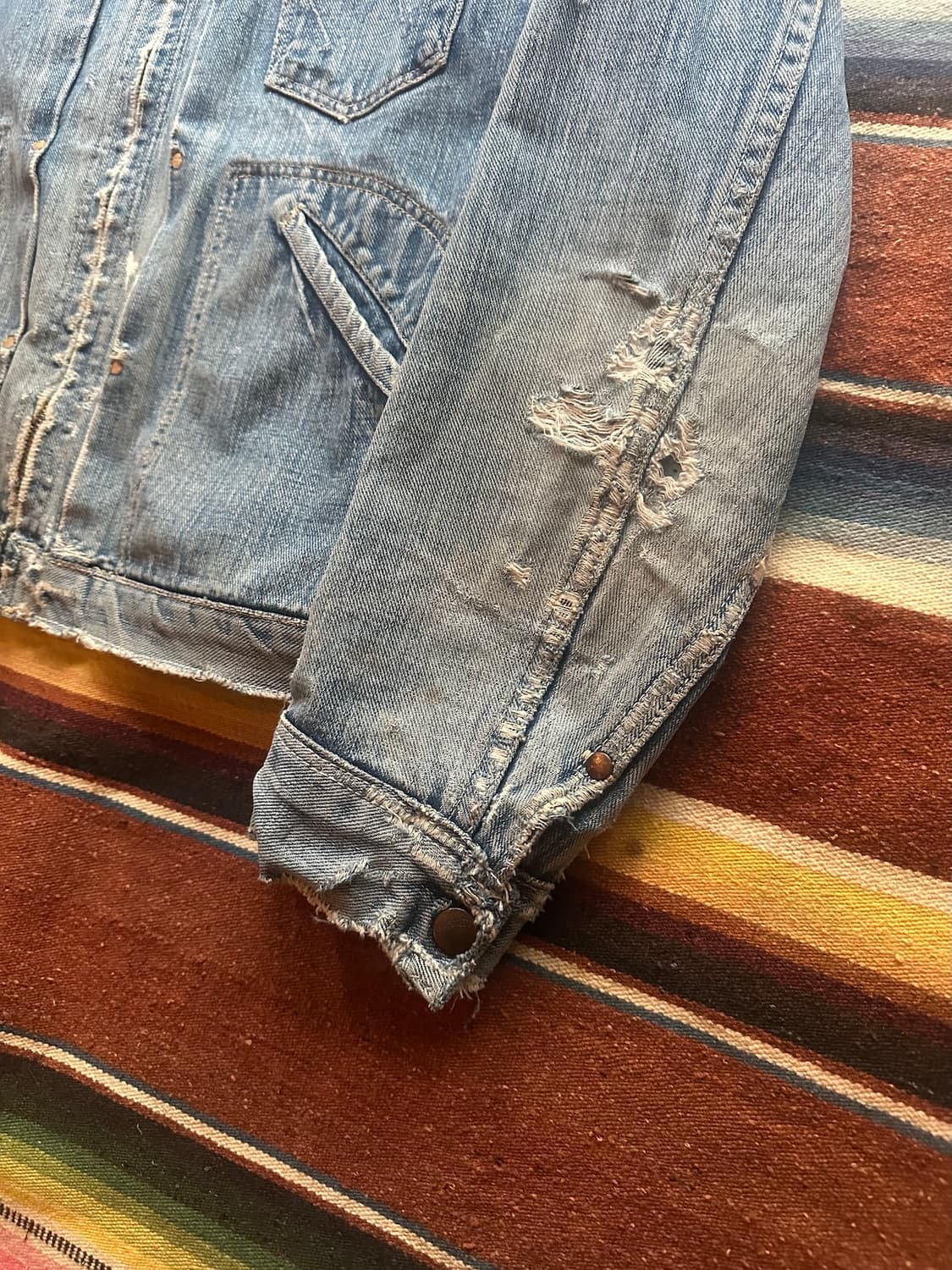 0s USA 빈티지 랭글러 11MJZ 1세대 셀비지 데님 자켓 상품이미지4