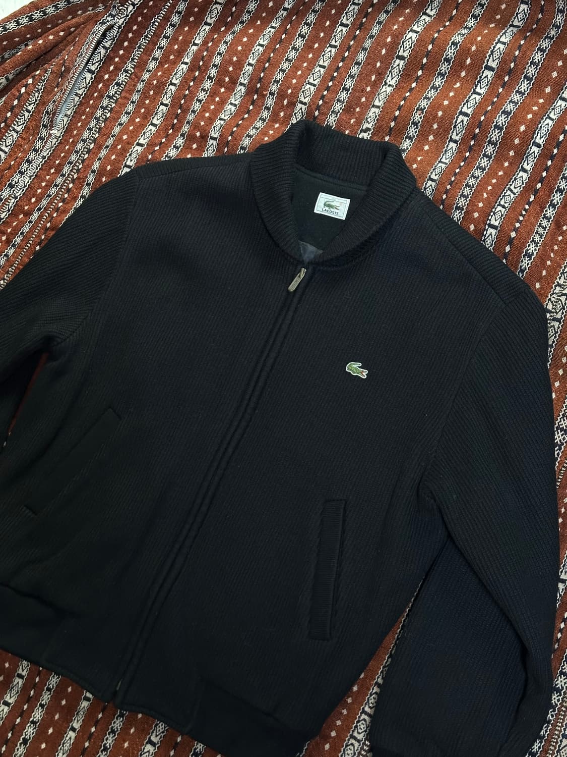 라코스테 블랙 니트 집업 가디건 상품이미지5