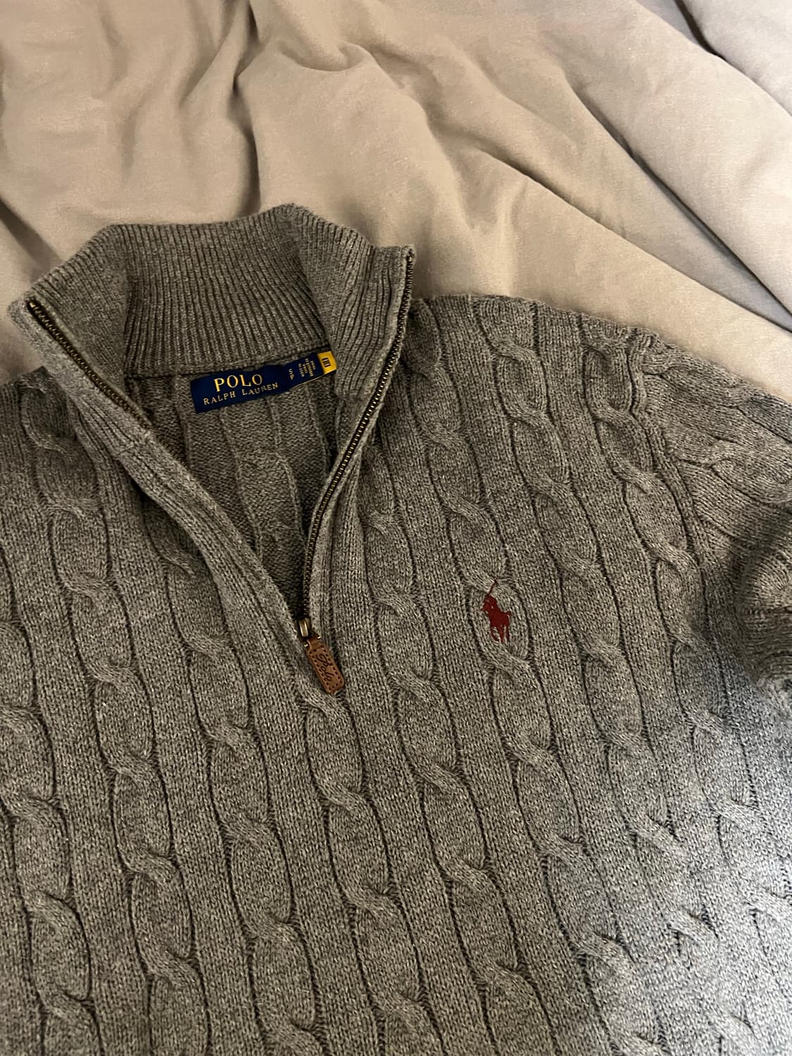 폴로 랄프로렌 그레이 케이블니트 s 상품이미지2