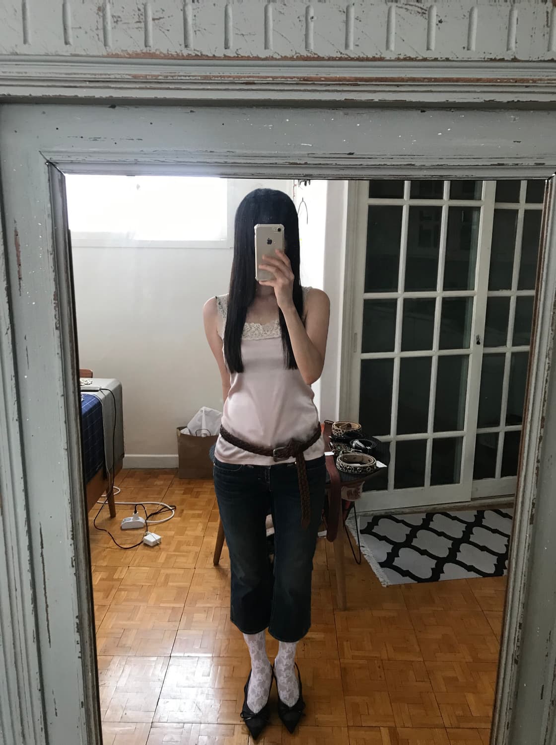 vintage denim cropped pants 상품이미지1