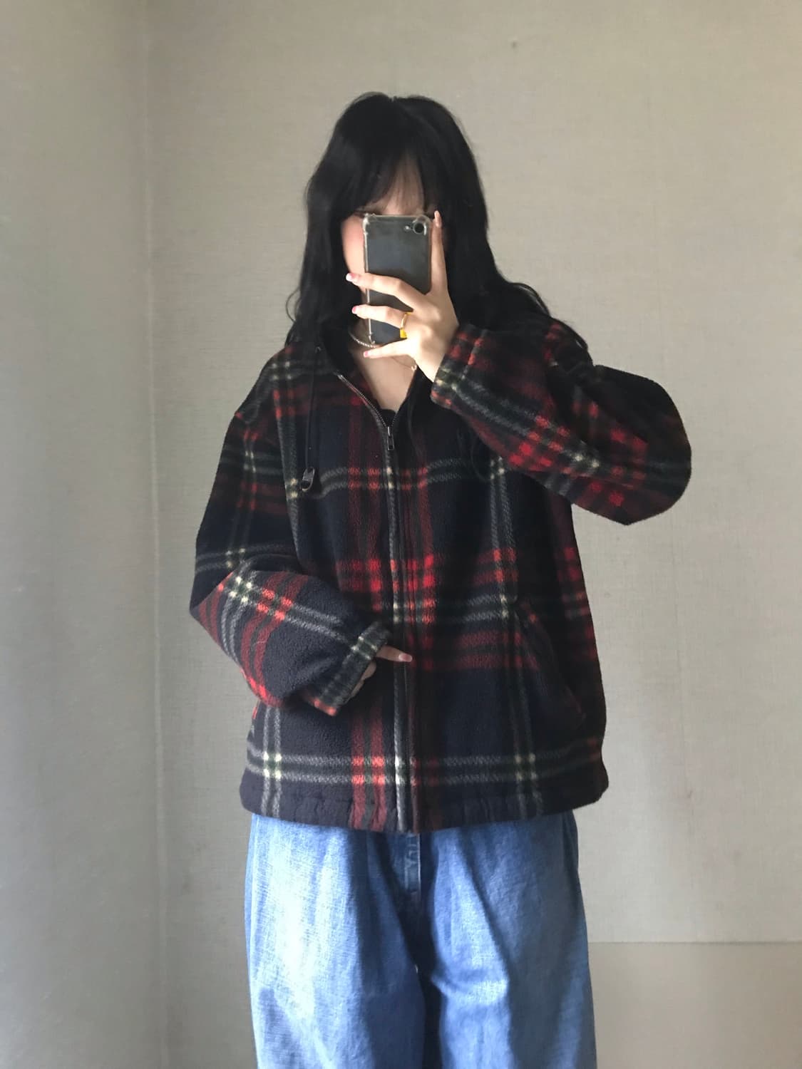 폴로 USA 체크 후리스 집업 상품이미지3