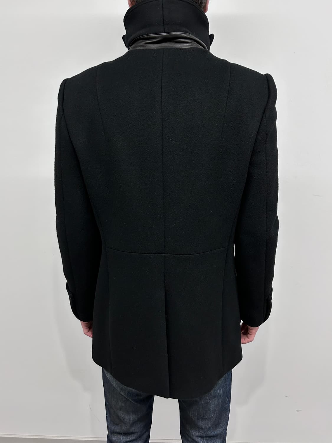 타임 옴므 하이넥 스트랩 울 코트 상품이미지2