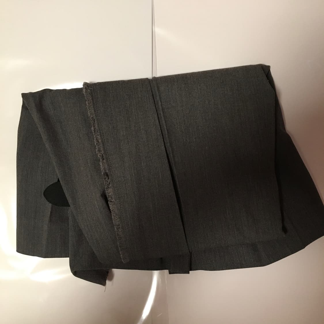 할로미늄 미디 랩스커트 그레이 상품이미지6