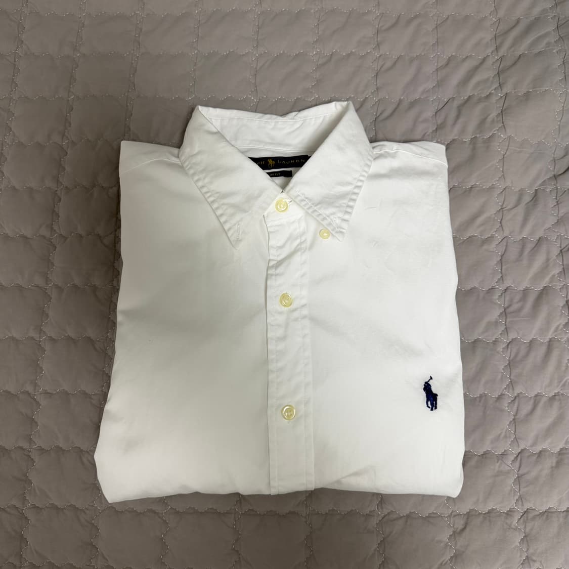 폴로 랄프로렌 포플린 셔츠 화이트 슬림핏 L 상품이미지3