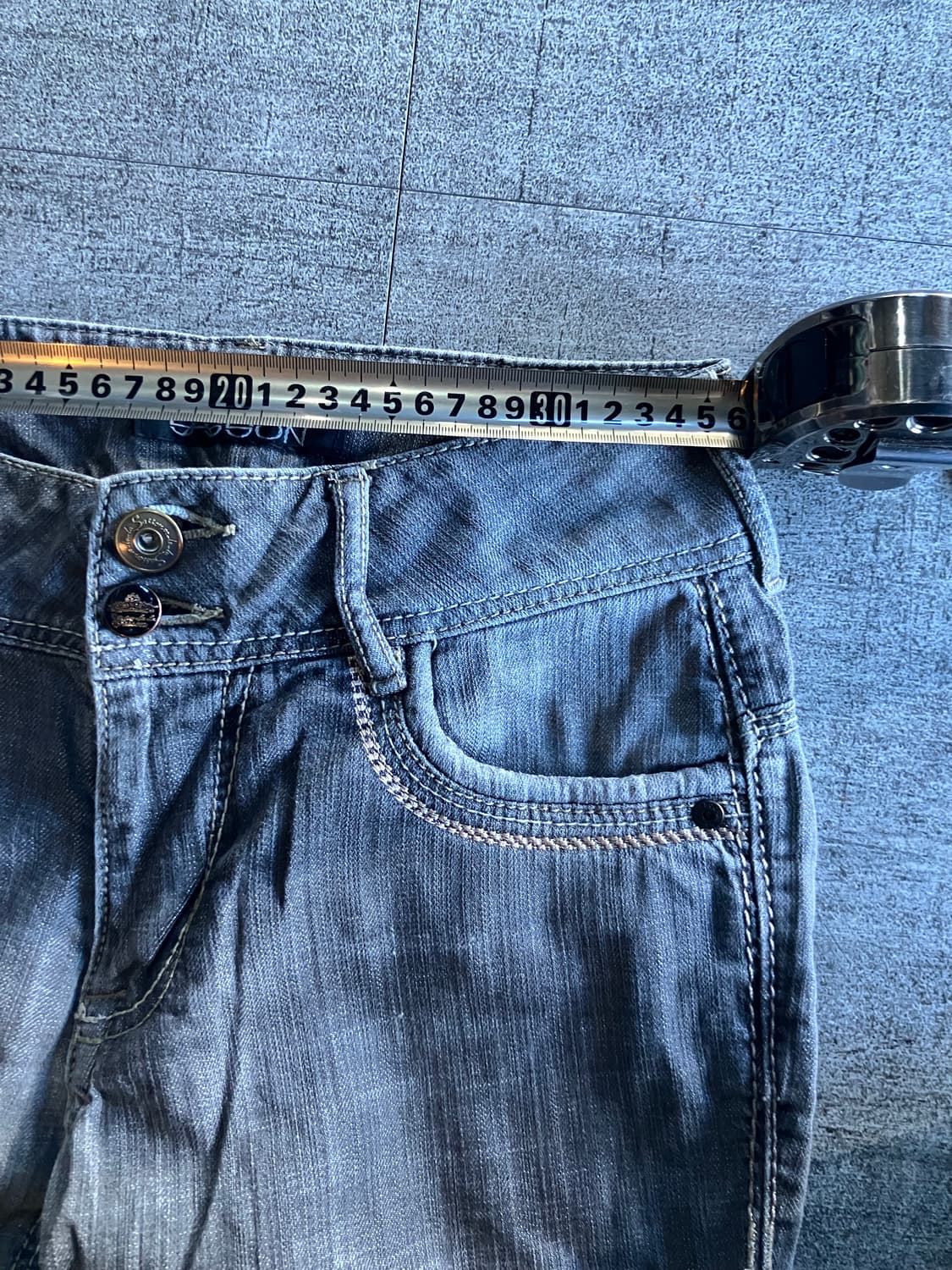 일본빈티지 Earron 핀터깔y2k 보헤미안 워시드 부츠컷팬츠 상품이미지3