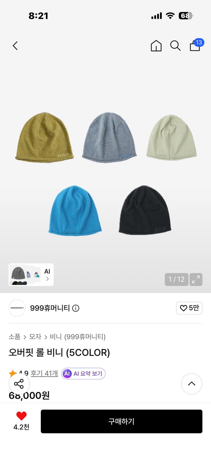999휴머니티 비니 상품이미지2