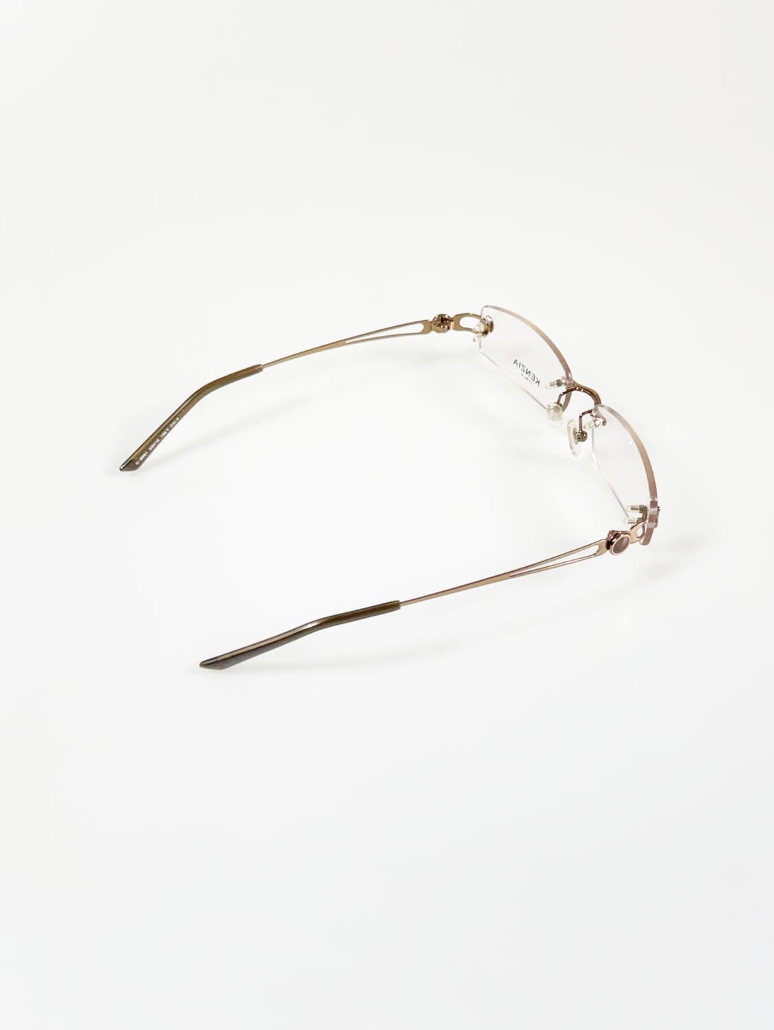 KENZIA ITALY 오벌 무테 로즈골드 메탈 프레임 빈티지 안경 상품이미지4