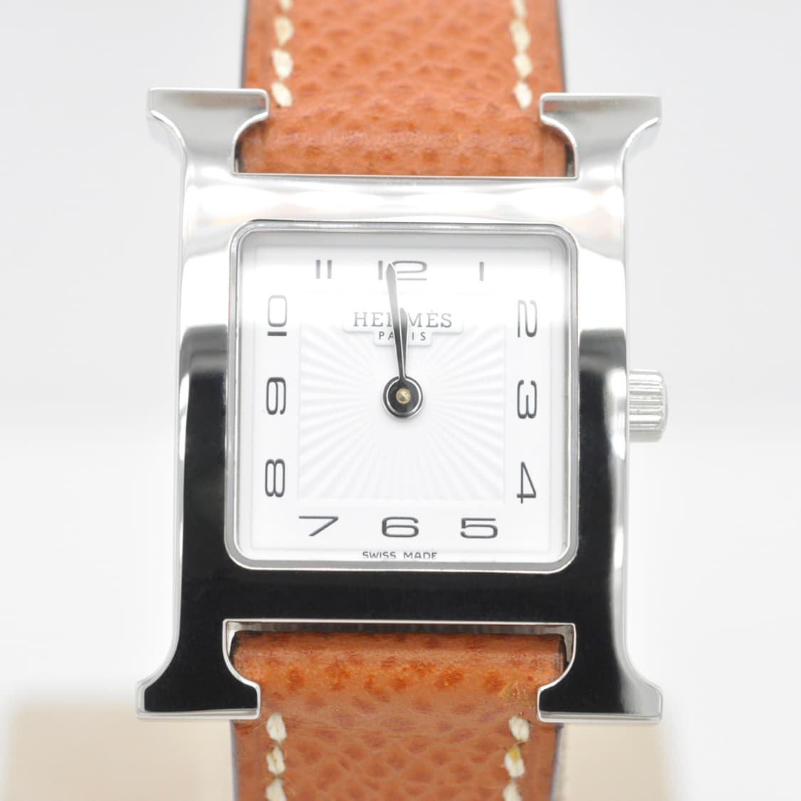 에르메스 H아워 은장 중고명품 손목시계 여성용 PM 사이즈 여성 가죽시계 상품이미지1