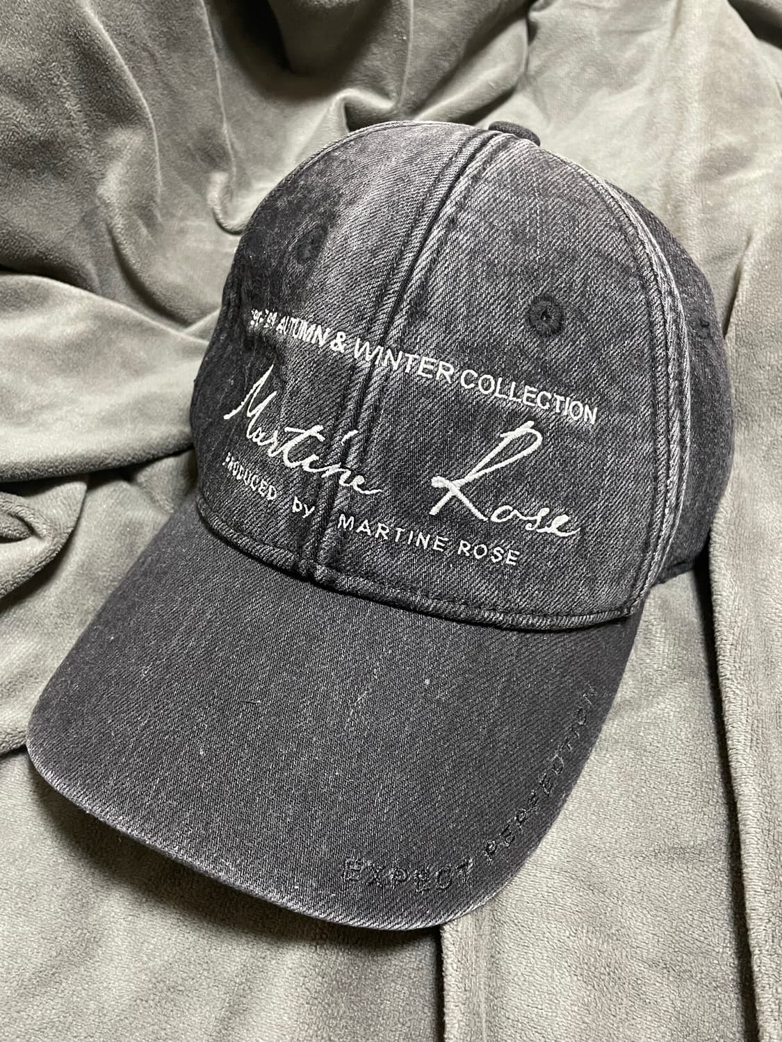 마틴로즈 시그니처 워시드 블랙 볼캡 상품이미지2