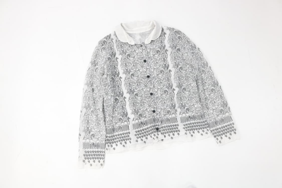 세시오셀라 빈티지 에스닉 페이즐리 쉬폰 블라우스 (M) 상품이미지2