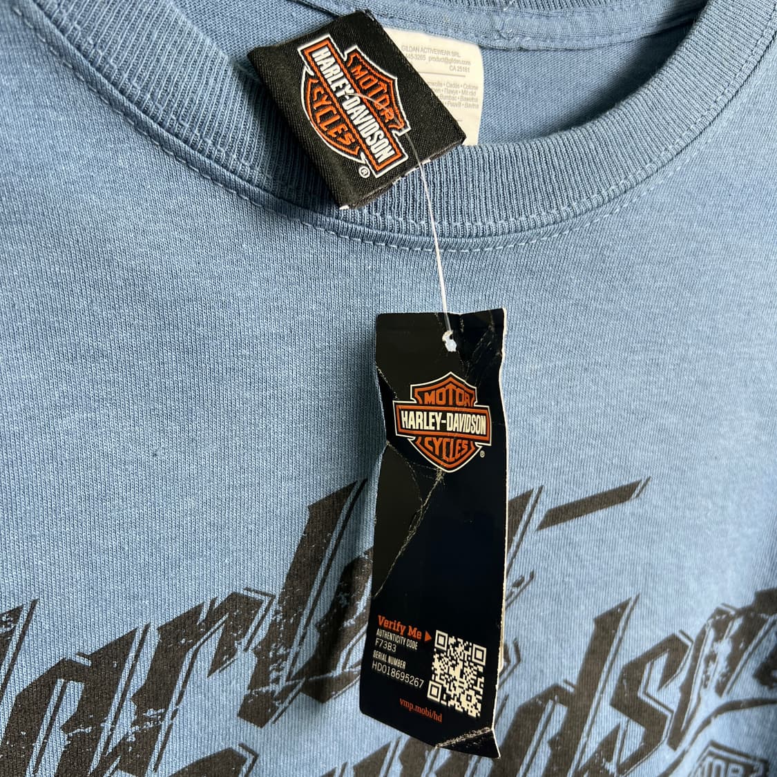 할리데이비슨 블루 그래픽 롱슬리브 M 상품이미지3