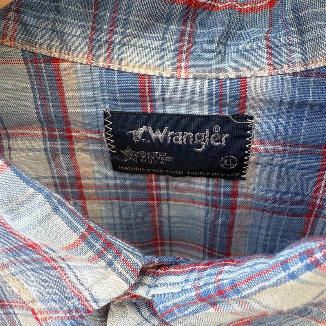 80s 랭글러 체크 웨스턴셔츠 상품이미지2