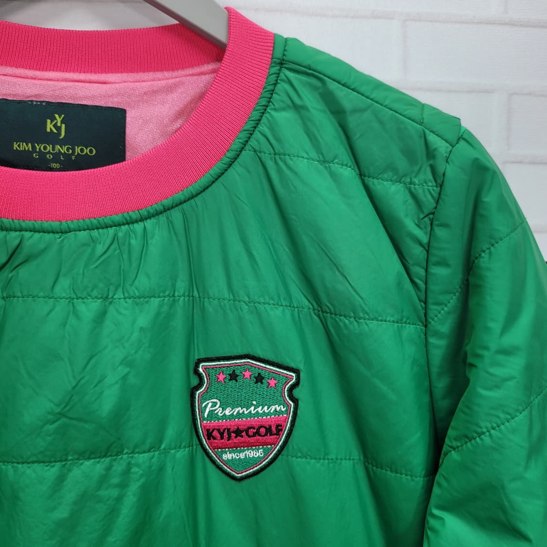 김영주 골프 방풍 패딩 긴팔 티셔츠 골프웨어 100사이즈 새상품급 상품이미지4