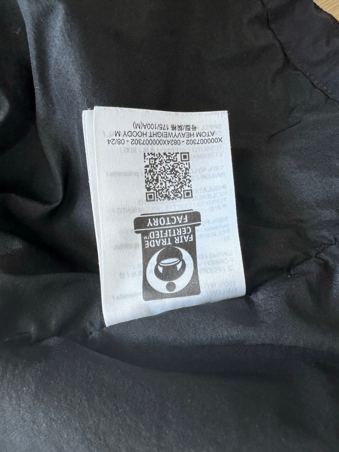 아크테릭스 아톰 헤비웨이트 후디 블랙 M 새상품급 상품이미지6