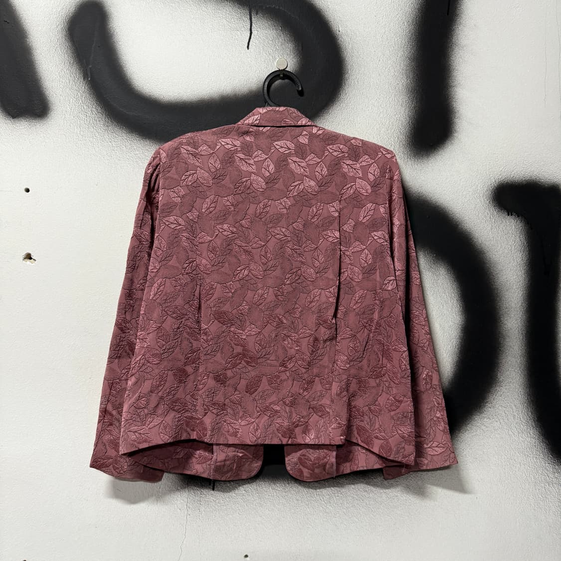 VTG 빈티지 오버사이즈 새틴 패턴 핀턱 자켓 상품이미지2