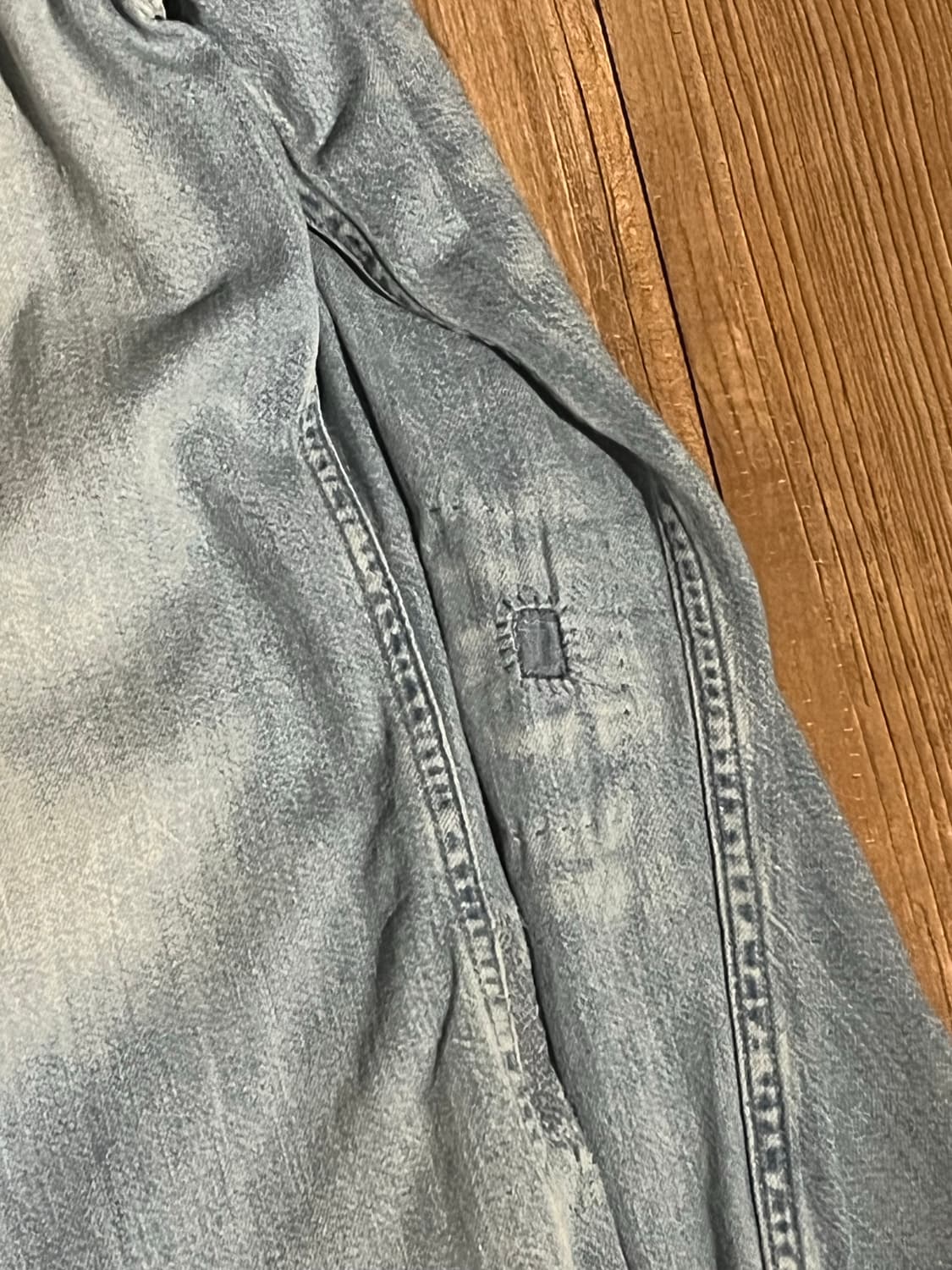 폴로 랄프로렌 디스트레스트 데님 웨스턴 셔츠 S 상품이미지4