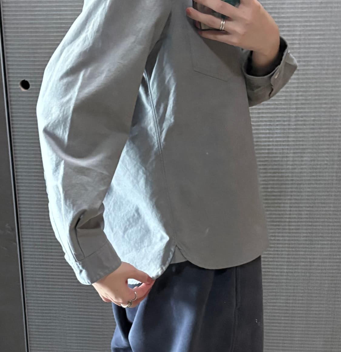 마가렛호웰 에드윈 10주년 콜라보 스탠다드 셔츠 그레이 상품이미지6