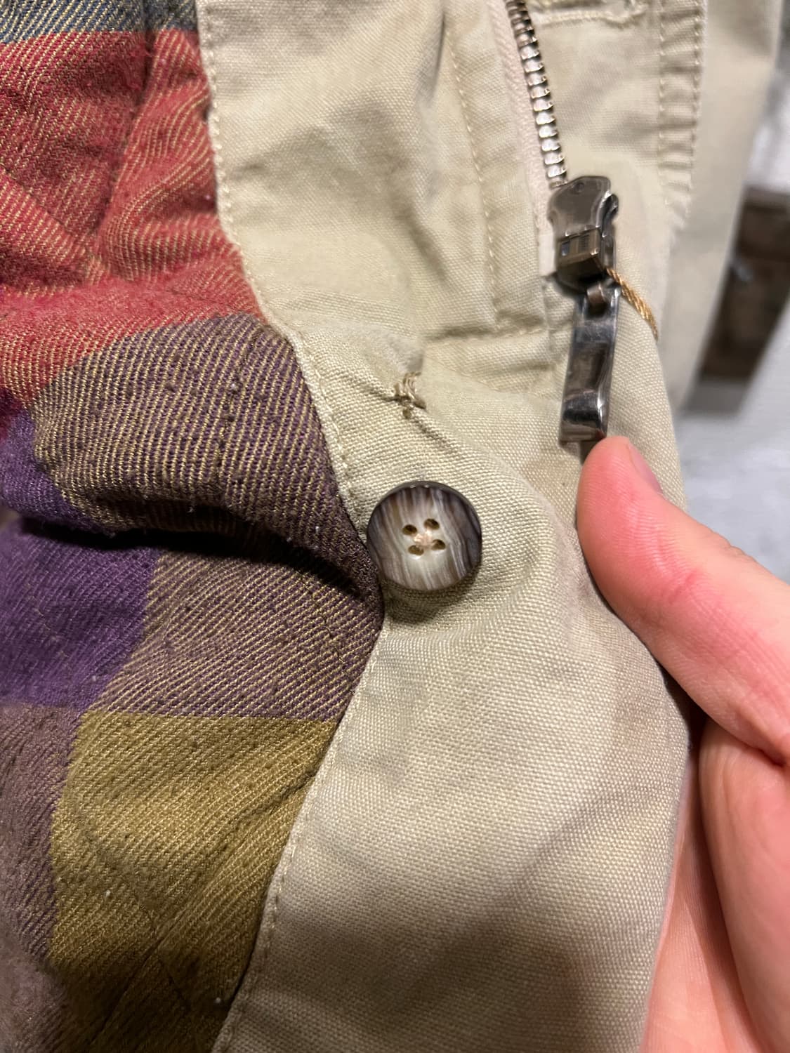 [XL]엘엘빈 USA 체크라이닝 아이보리 헌팅 자켓 상품이미지8