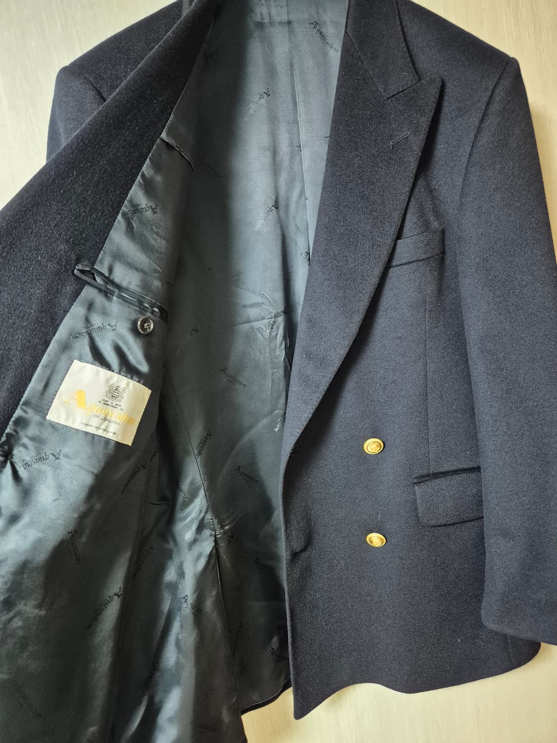 아쿠아스큐텀 캐시미어 더블 브레스트 블레이저 자켓 캐시미어100% 상품이미지7