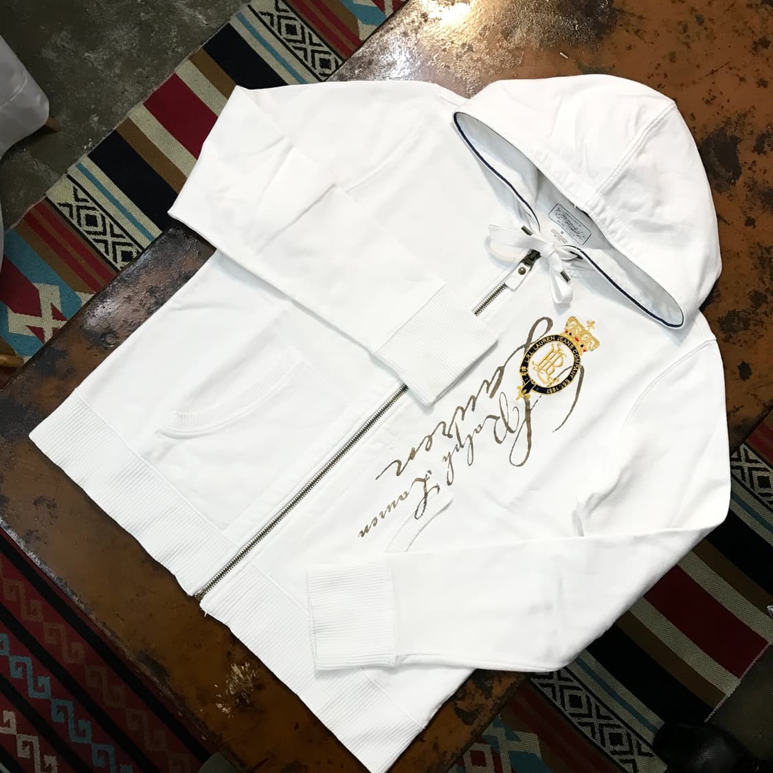 폴로랄프로렌 PRL 자수 화이트 집업 후디 여성 66 사이즈 상품이미지2