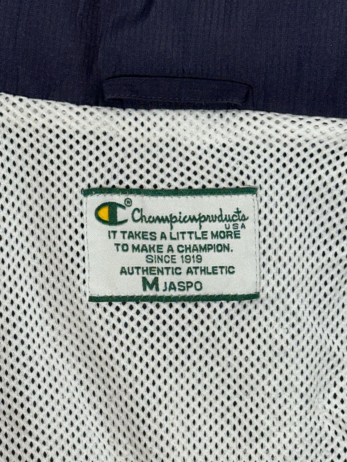 챔피온 네이비 일본판 그린탭 화이트 사이드 라인 바람막이 자켓 M 상품이미지7