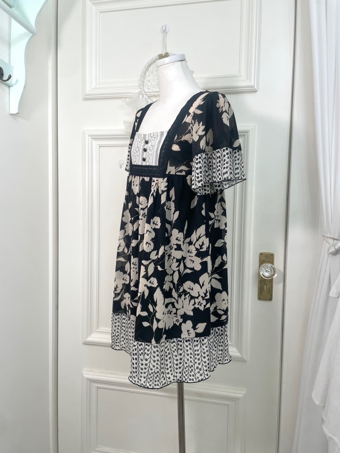 black flower lace summer opc 상품이미지2
