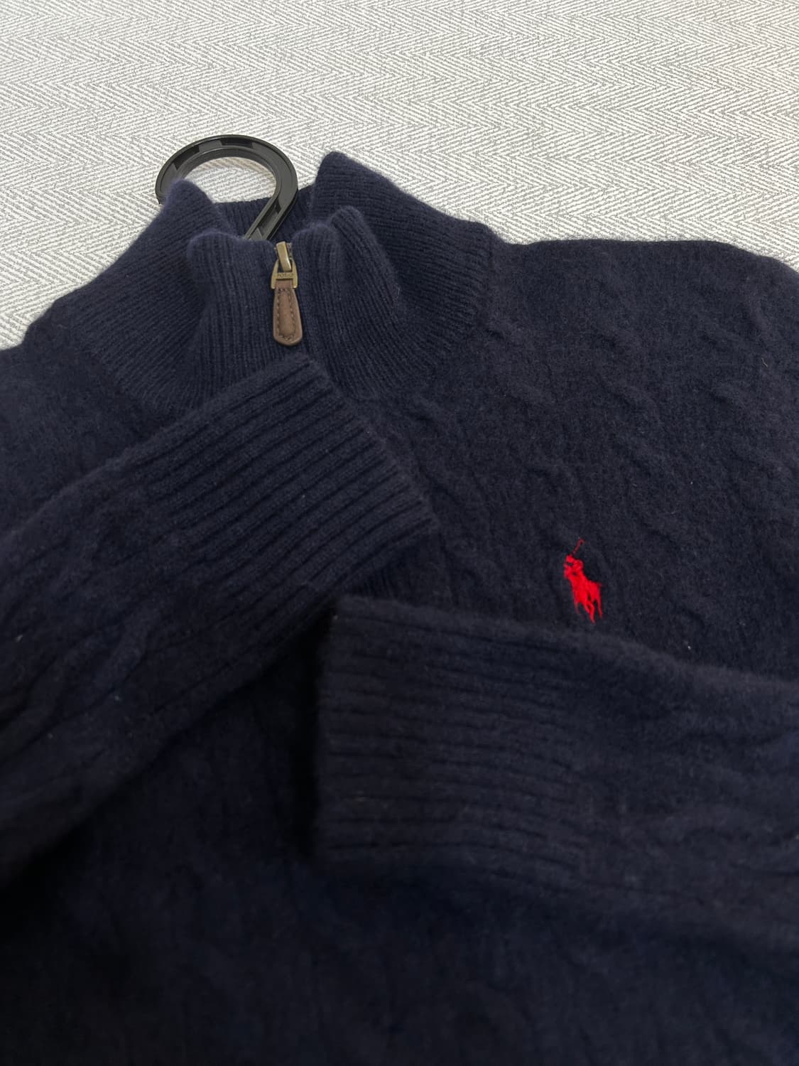 폴로랄프로렌 캐시미어 울 하프집업 니트 여성 M 상품이미지4