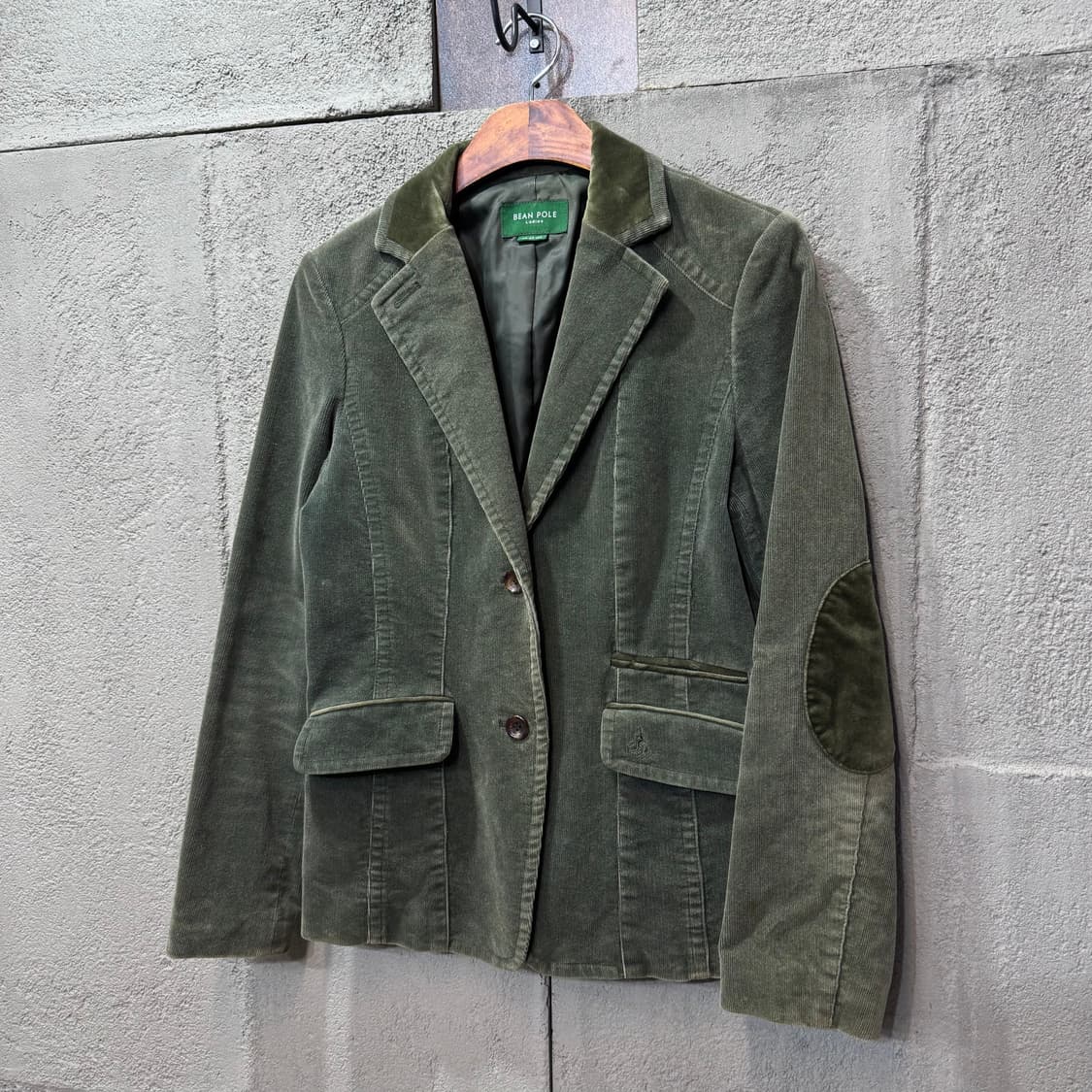 빈폴 우먼스 올리브 코듀로이 엘보패치 자켓 (M)   상품이미지1