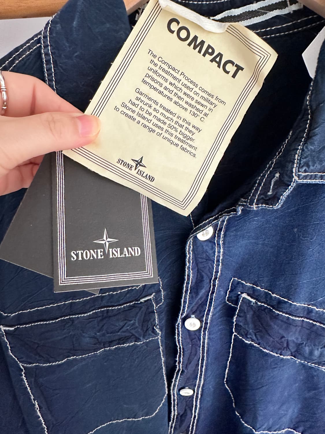 스톤아일랜드 청 셔츠(택있는 상품사이즈m) 상품이미지2