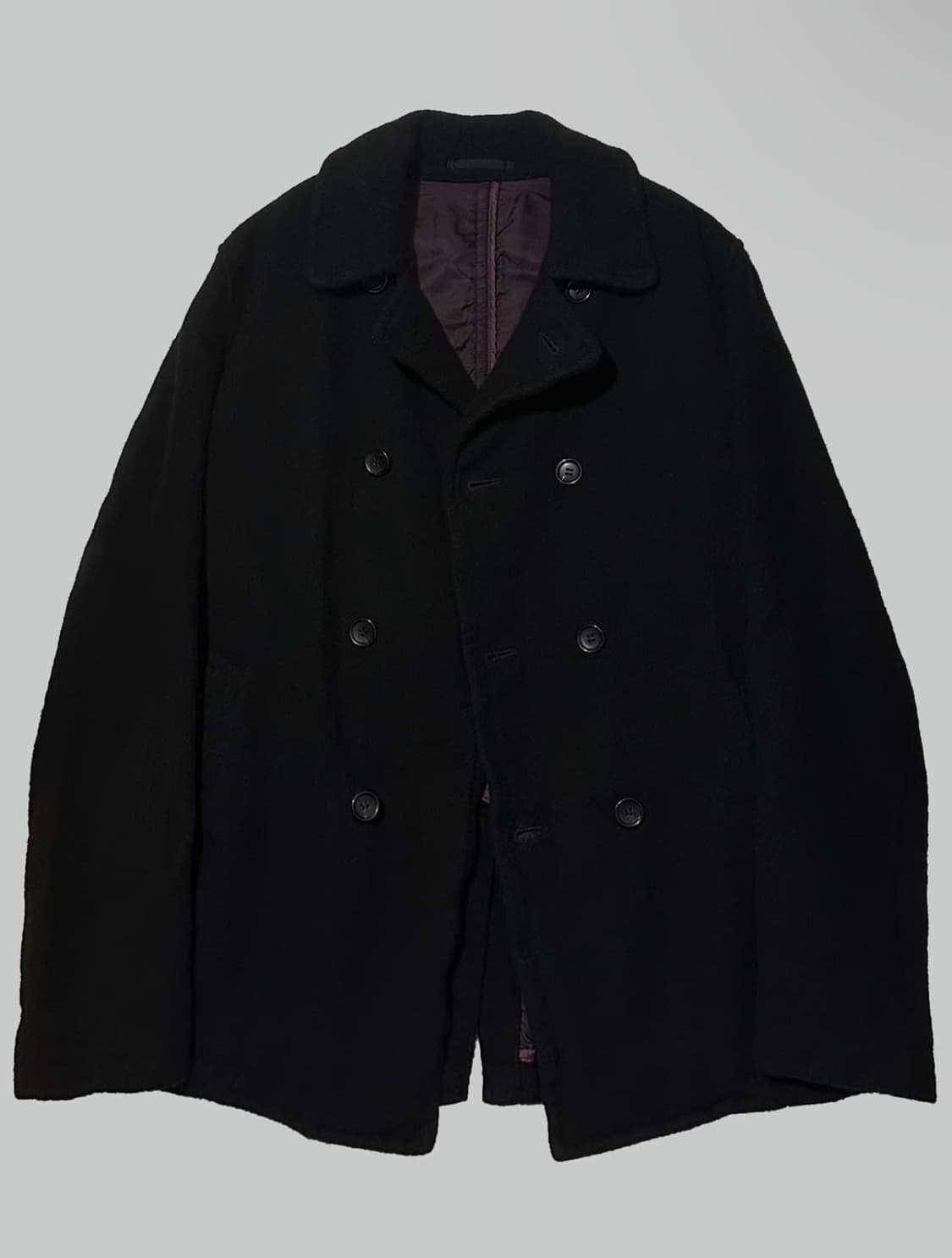 (예약)꼼데가르송 옴므 축융 울 피코트 블랙 L 상품이미지1