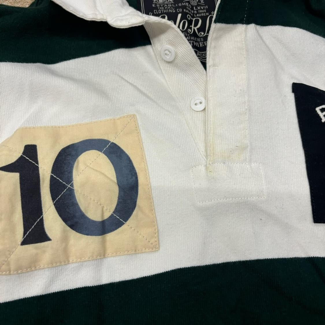 폴로 랄프로렌 딥그린 화이트 카라 스트라이프 긴팔티셔츠 상품이미지7