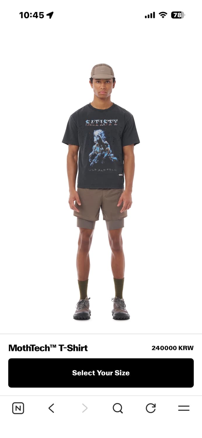 새티스파이 모스테크 티 26ss 야생마  XL(새상품)  상품이미지4