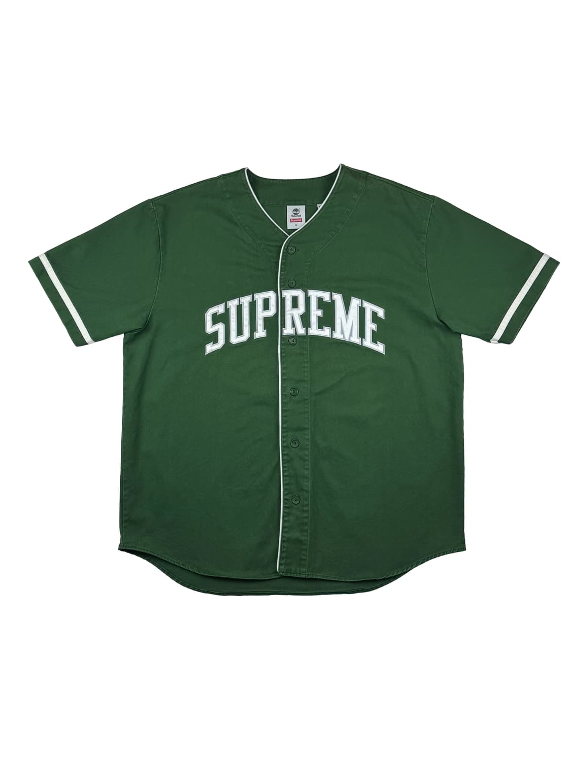 슈프림 x 팀버랜드 베이스볼 저지 그린 상품이미지1