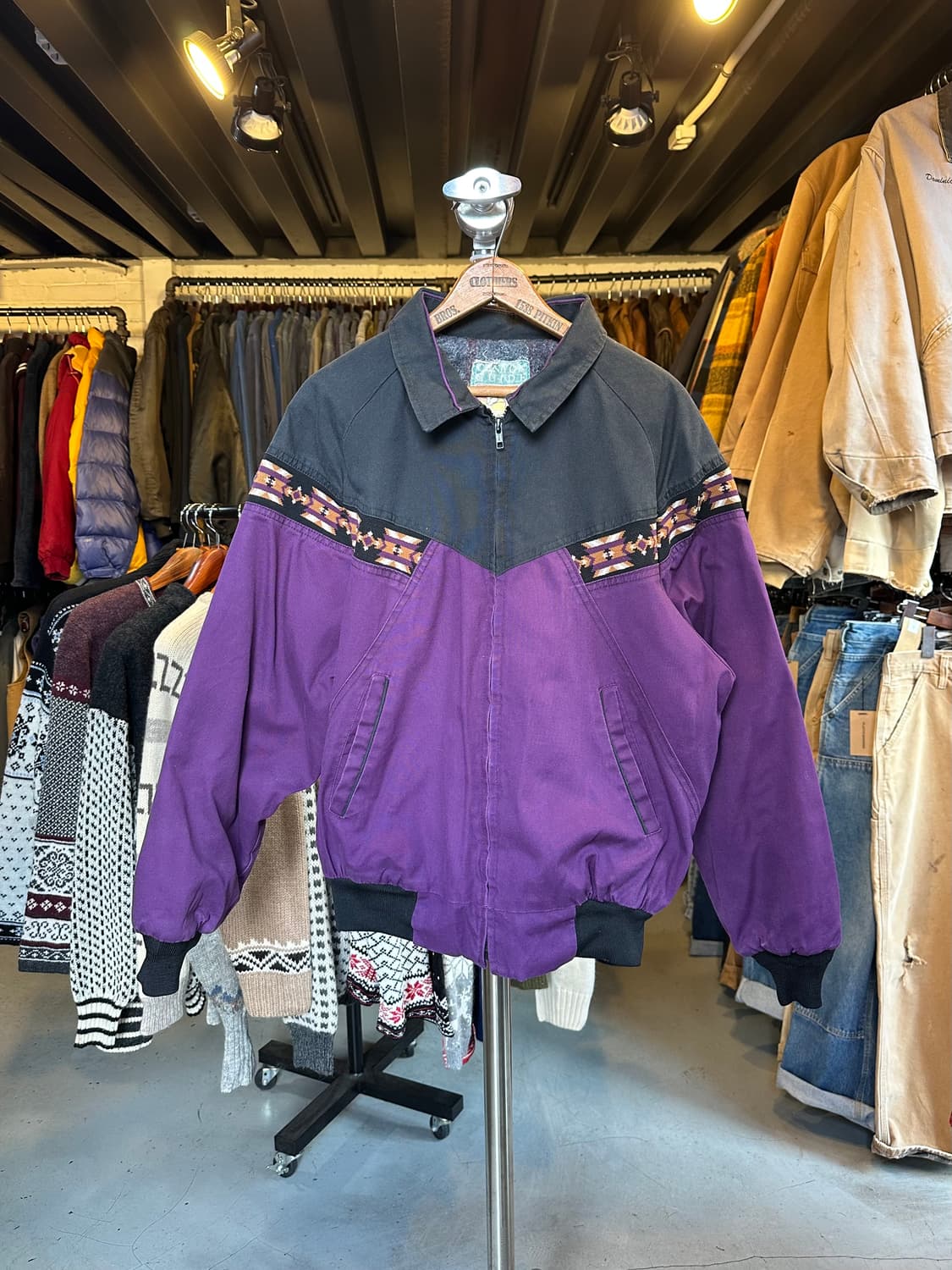 90s 웨스턴 아즈텍 컨버스 붐버 자켓 made in usa 상품이미지1