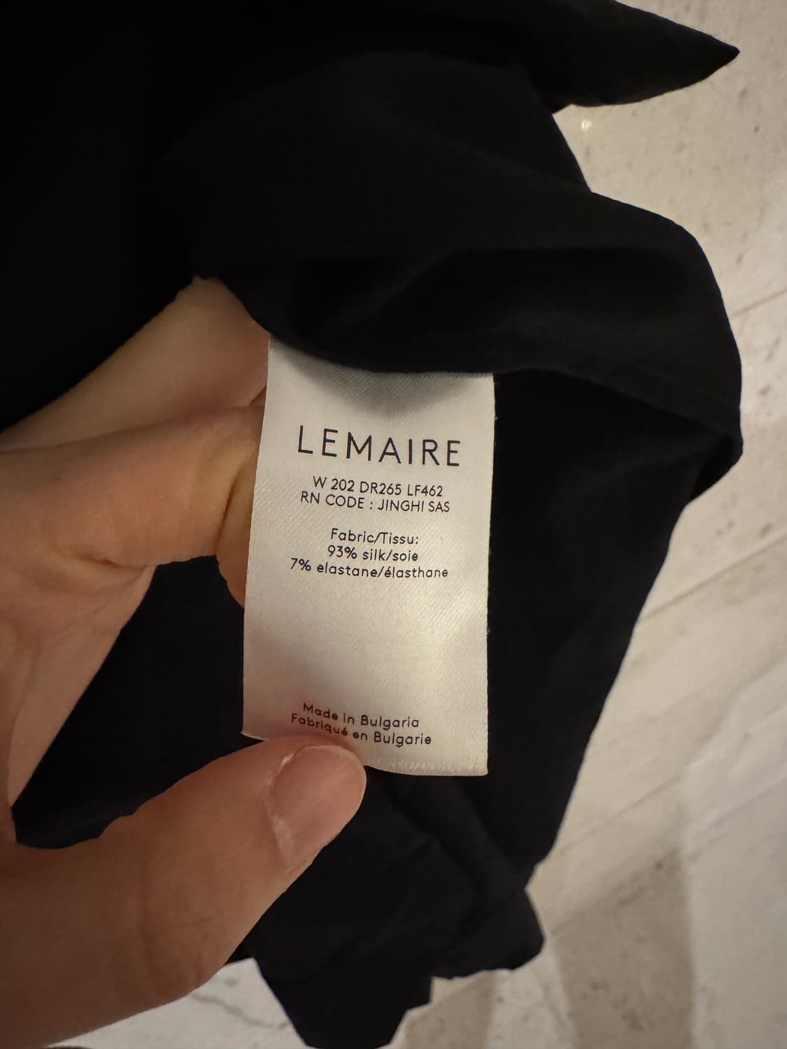 르메르 Lemaire 드라이 실크 슬립 드레스 블랙 34 (런웨이 피스) 상품이미지5