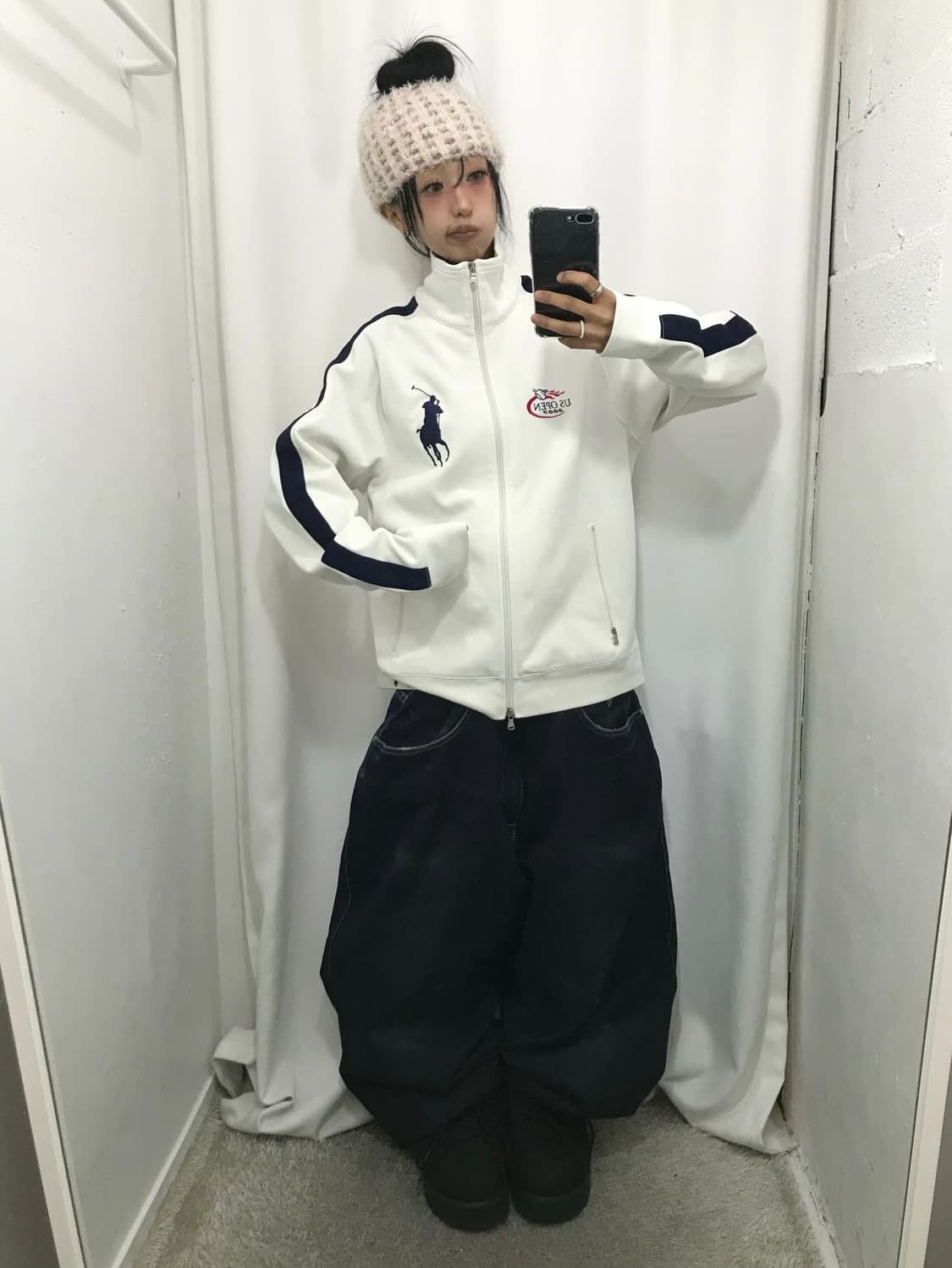 Polo Big Pony White Two-way Jersey ⭐️레어 상품이미지3