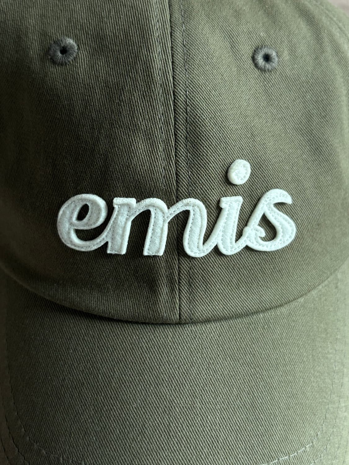 Emis 이미스 볼캡 모자 카키 APPLIQUE BALL CAP-KHAK 상품이미지2