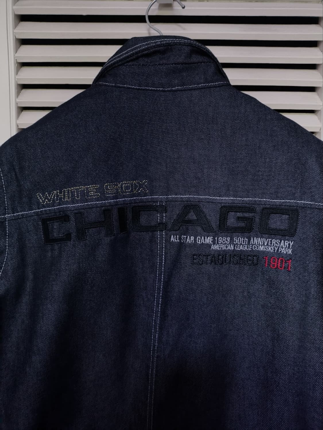 105 00's MLB 엠엘비 시카고 화이트삭스 데님자켓 상품이미지2