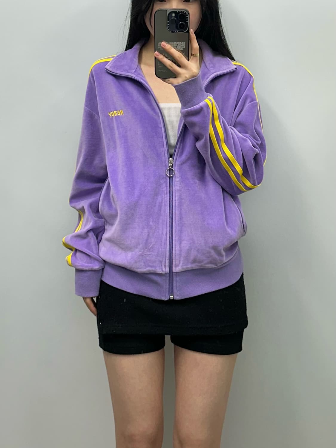 널디 사이드라인 벨루어 벨벳 져지 상품이미지1