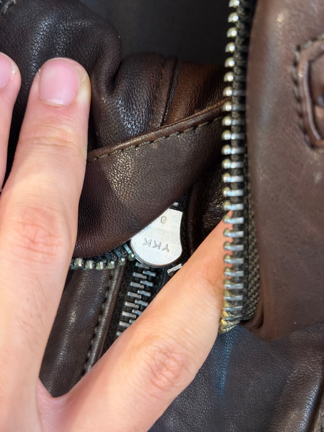 00s 돌체앤가바나 아카이브 램스킨 가죽자켓 브라운 상품이미지7